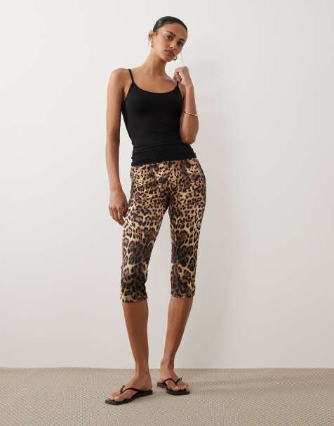 ASOS DESIGN – Leopardmönstrade caprileggings - view 1