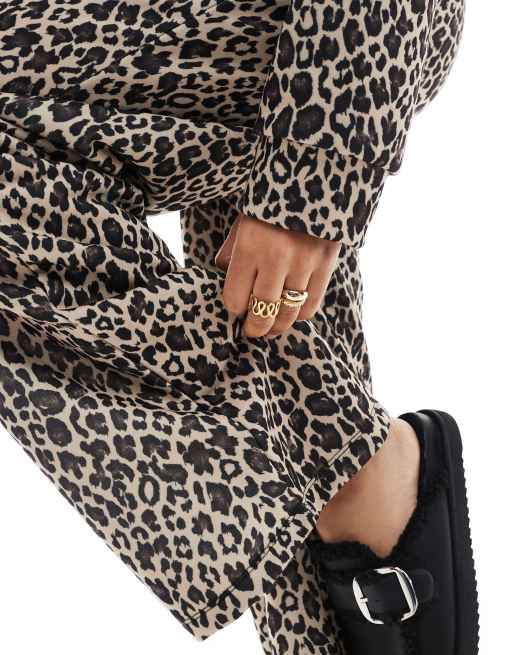 ASOS DESIGN – Leopardmönstrade, vida joggingbyxor, del av set, 5 av 5