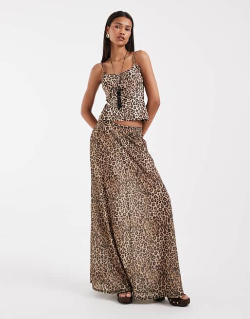 ASOS DESIGN – Leopardmönstrat linne med smala axelband, 2 av 4