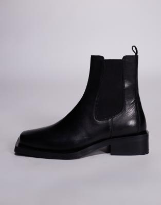 Polo Ralph Lauren BRYSON LEATHER CHELSEA BOOT - Korte laarzen - black