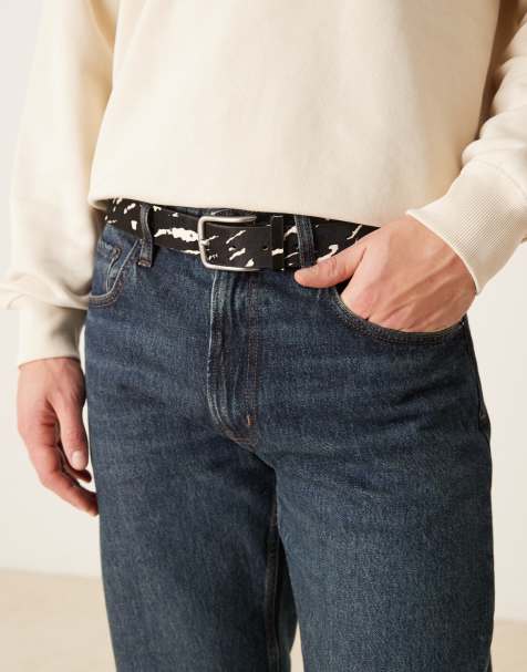 ASOS DESIGN - Leren riem met zebraprint - view 1