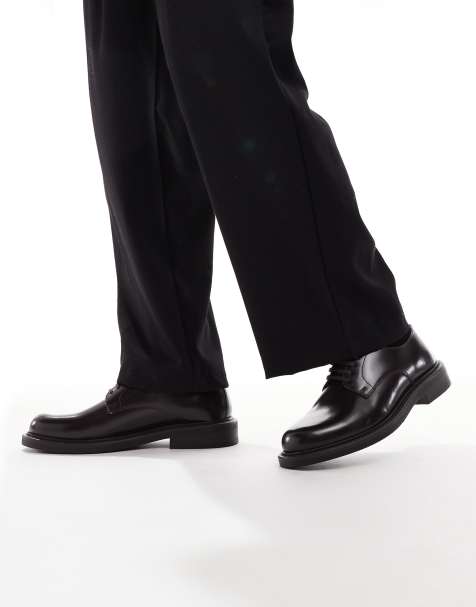 ASOS DESIGN - Leren veterschoenen in bruin - view 1