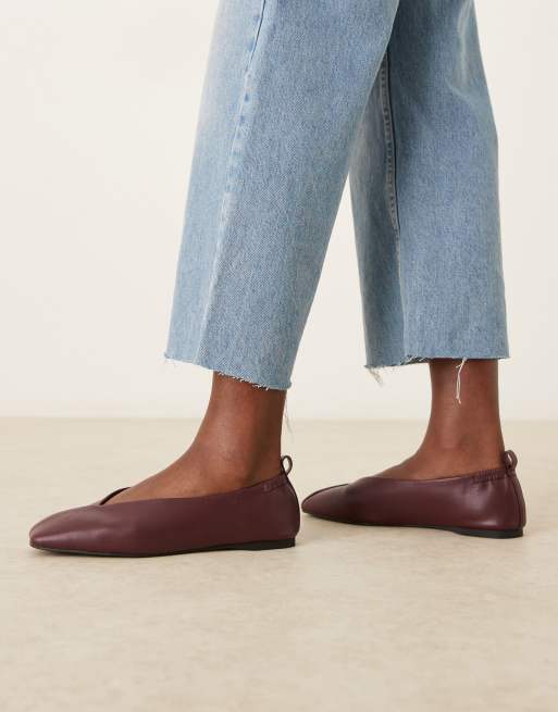 ASOS DESIGN - Leslie - Bordeauxrøde ballerinaer med firkantet tå, 4 af 4