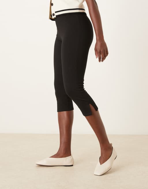 ASOS DESIGN Leslie square toe ballets in off-white