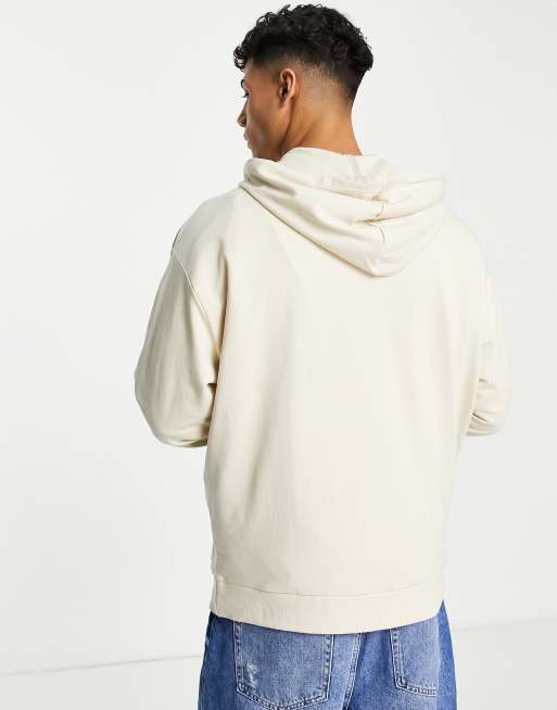 ASOS DESIGN - Let oversized hættetrøje i beige - BEIGE, 4 af 4