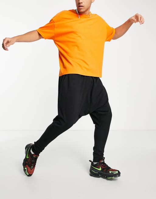 ASOS DESIGN - let Posede bukser Joggingbukser i sort, 3 af 4