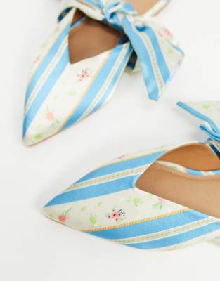 teal ballet flats with ribbon