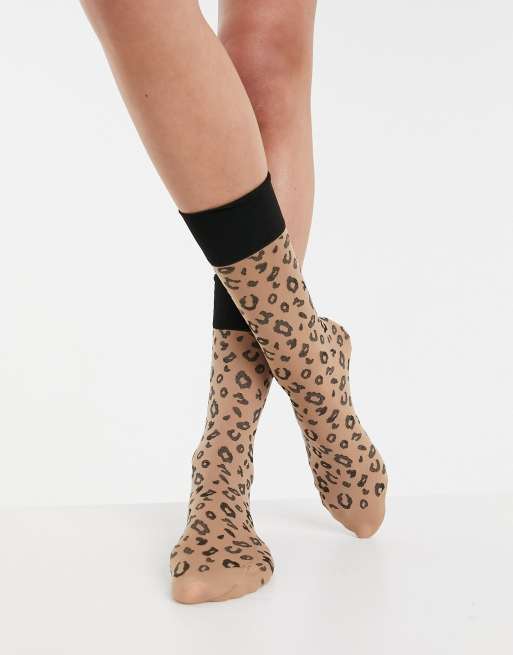 ASOS DESIGN - Læghøje sokker i leopardprint, 2 af 4