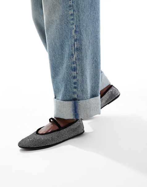 ASOS DESIGN - Liberate - Mary Jane ballerina's met versiering in zwart - view 1