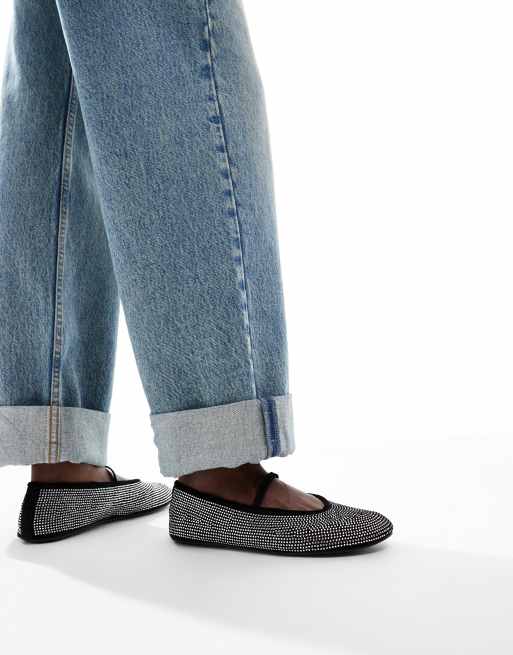 ASOS DESIGN – Liberate – Verzierte Mary-Jane-Ballerinas in Schwarz, 4 von 4