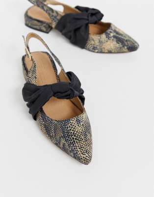 snake print ballet flats