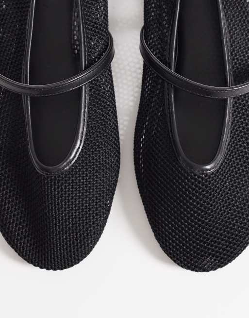 ASOS DESIGN - Libra - Ballerines style babies en tulle - Noir, 2 de 4