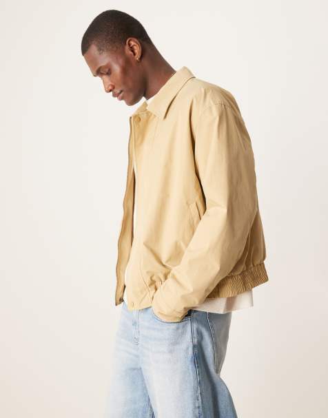 ASOS DESIGN - Lichtgewicht Harrington jack in stone - view 1