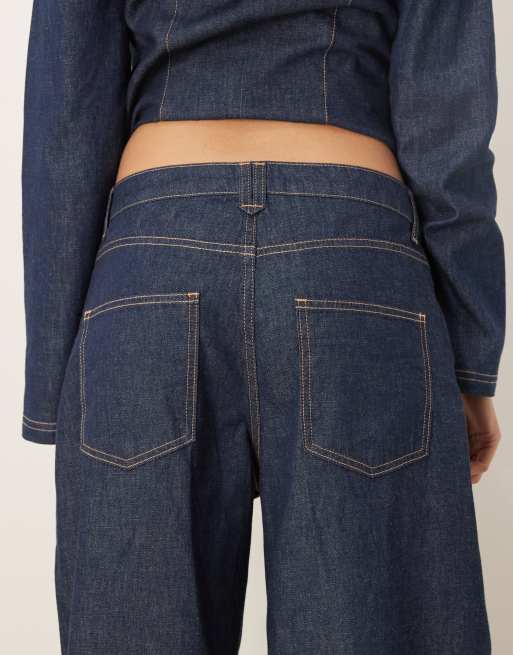 ASOS DESIGN - Lichtgewicht jeans met wijde pijpen in rinse wash, 4 van 5