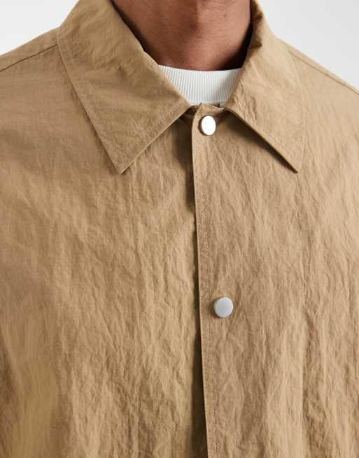 ASOS DESIGN - Lichtgewicht nylon jack in neutraal, 5 van 5
