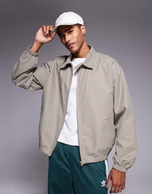 ASOS DESIGN - Lichtgewicht oversized Harrington jack in grijsbeige