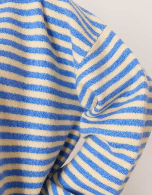 ASOS DESIGN - Lichtgewicht ruimvallend gestreept vest in blauw en geel, 3 van 4