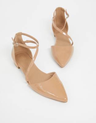 tan pointy flats