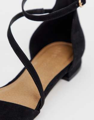 asos design lifetime pointed ballet flats