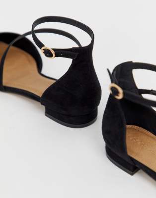 asos design lifetime pointed ballet flats