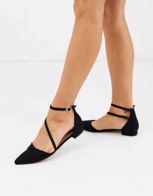 asos design lifetime pointed ballet flats