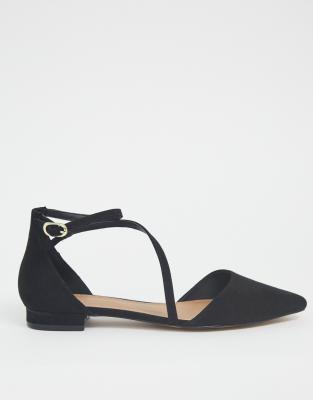 asos design lifetime pointed ballet flats