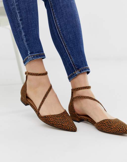 Cheetah flats best sale pointed toe