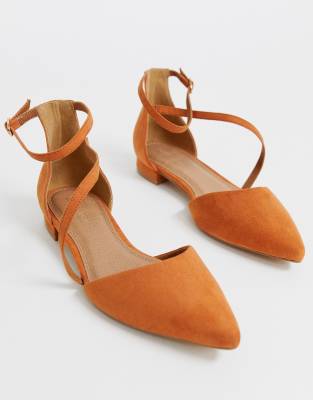 asos design lifetime pointed ballet flats