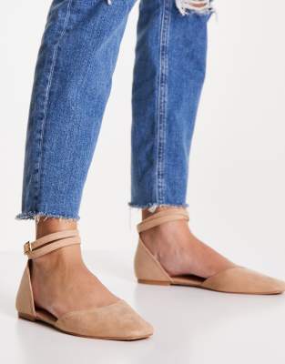 ASOS DESIGN - Lift - Ballerinas in Beige-Neutral