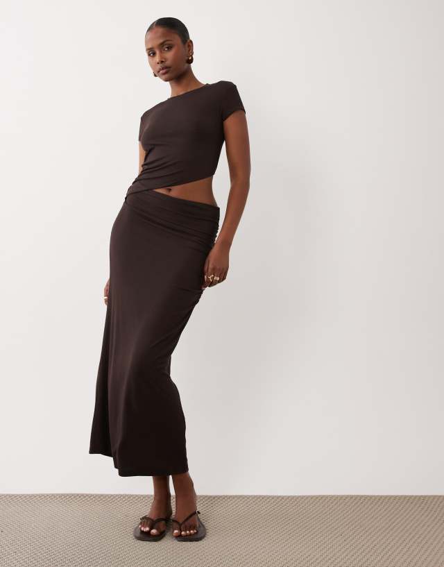 ASOS Design - Midi Dress - Women - Cotton/Spandex - 14 US