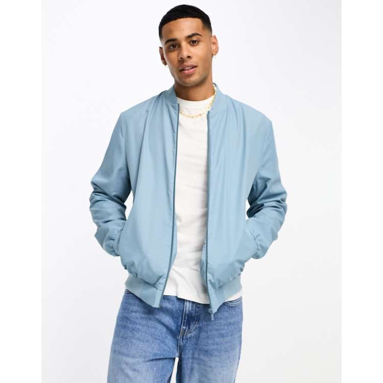 ASOS DESIGN lightweight bomber jacket in green