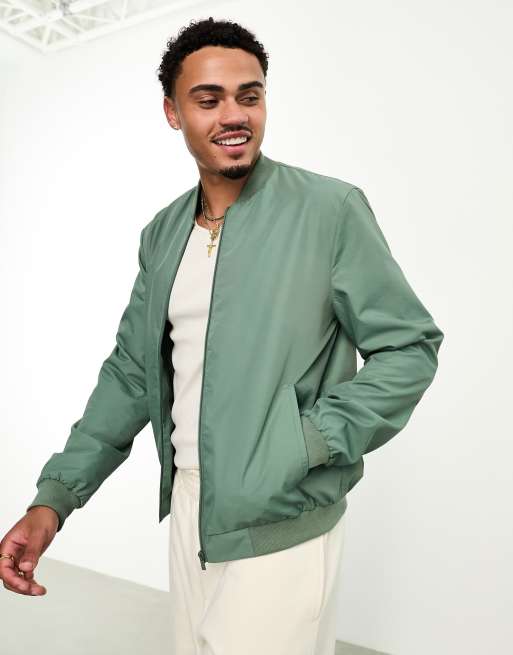 Bedoel erosie Anoi ASOS DESIGN lightweight bomber jacket in green | ASOS