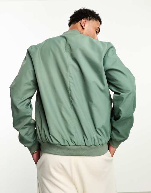 ASOS DESIGN lightweight bomber jacket in green