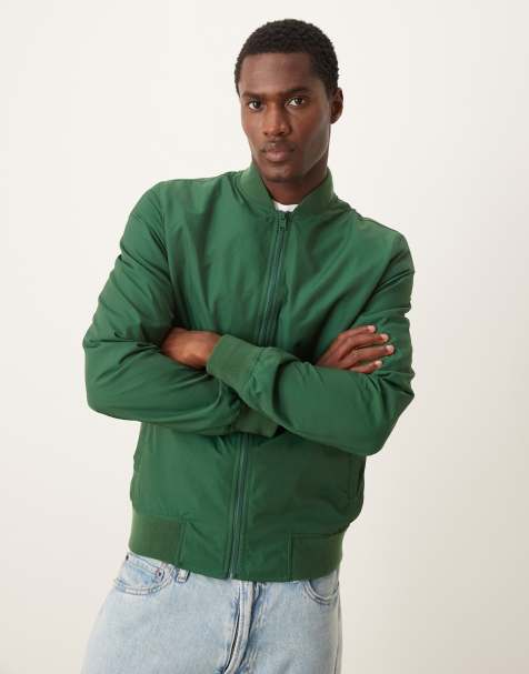 ASOS DESIGN lightweight bomber jacket in green - view 1