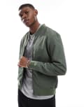 [ASOS DESIGN] ASOS DESIGN lightweight bomber jacket in khaki-Green S KHAKI