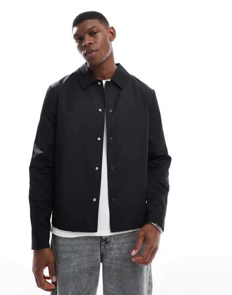 ASOS DESIGN lightweight coach jacket in black - view 1