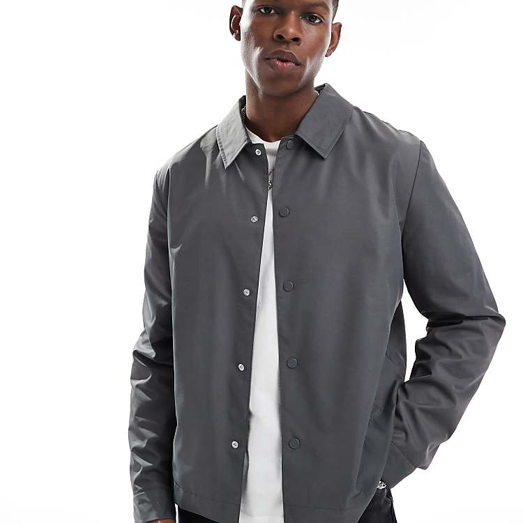 ASOS DESIGN lightweight coach jacket in gray | ASOS ASOS DESIGN lightweight coach jacket in gray | ASOS