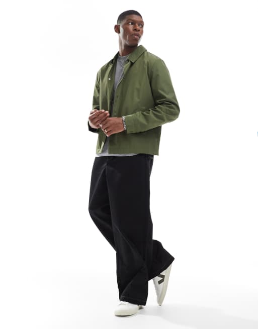 ASOS DESIGN lightweight coach jacket in khaki, 2 of 4