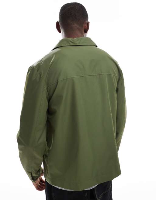 ASOS DESIGN lightweight coach jacket in khaki, 3 of 4