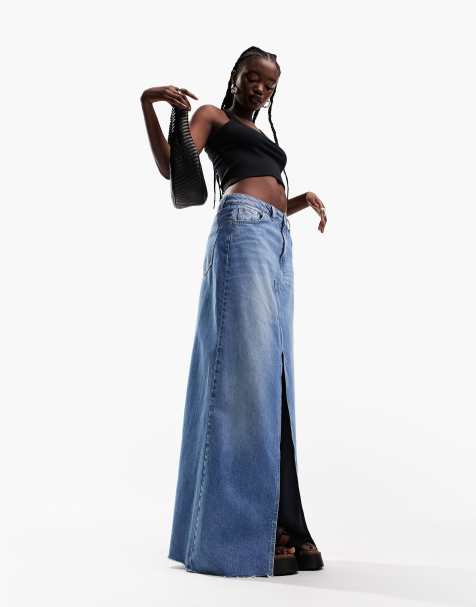 Long denim outlet skirt size 16