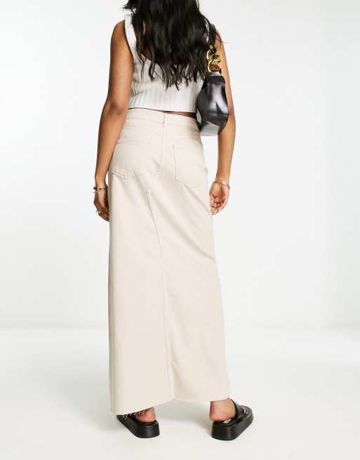 Maxi denim 2025 skirts khaki