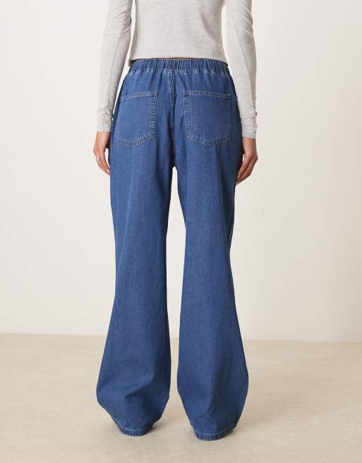 ASOS DESIGN lightweight denim sweatpants with drawstring
