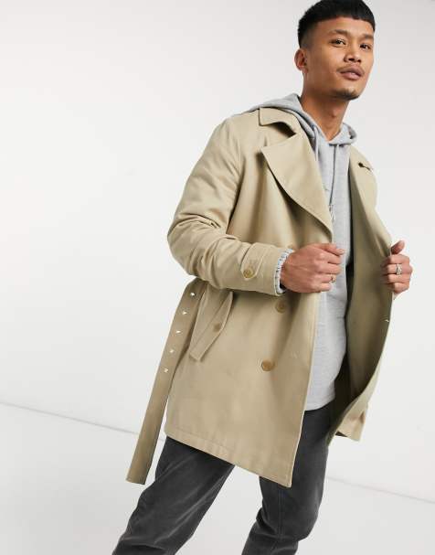 Men S Trench Coats Mac Coats Wool Trench Coats Asos