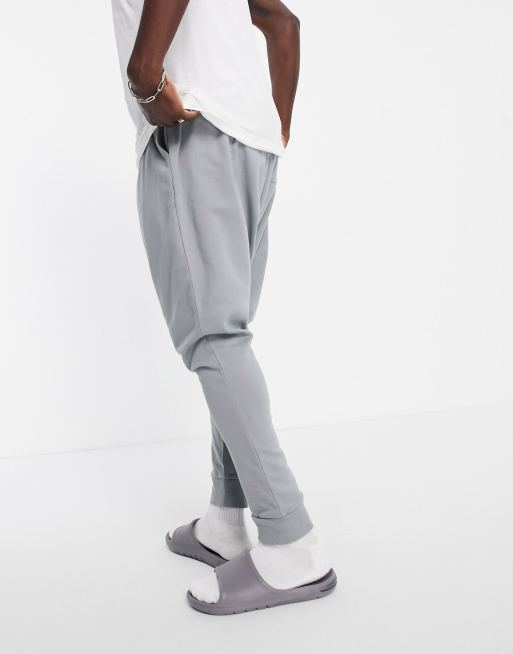 ASOS DESIGN lightweight drop crotch jogger in grey