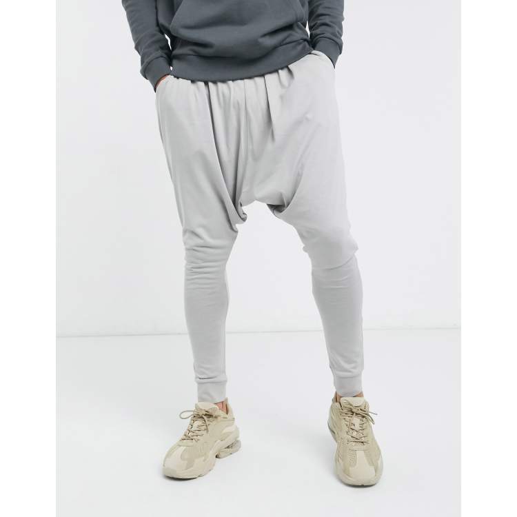 Asos drop crotch joggers with ruched detail and hot sale pockets in gray