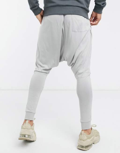 Asos drop crotch joggers with deals ruched detail and pockets in gray