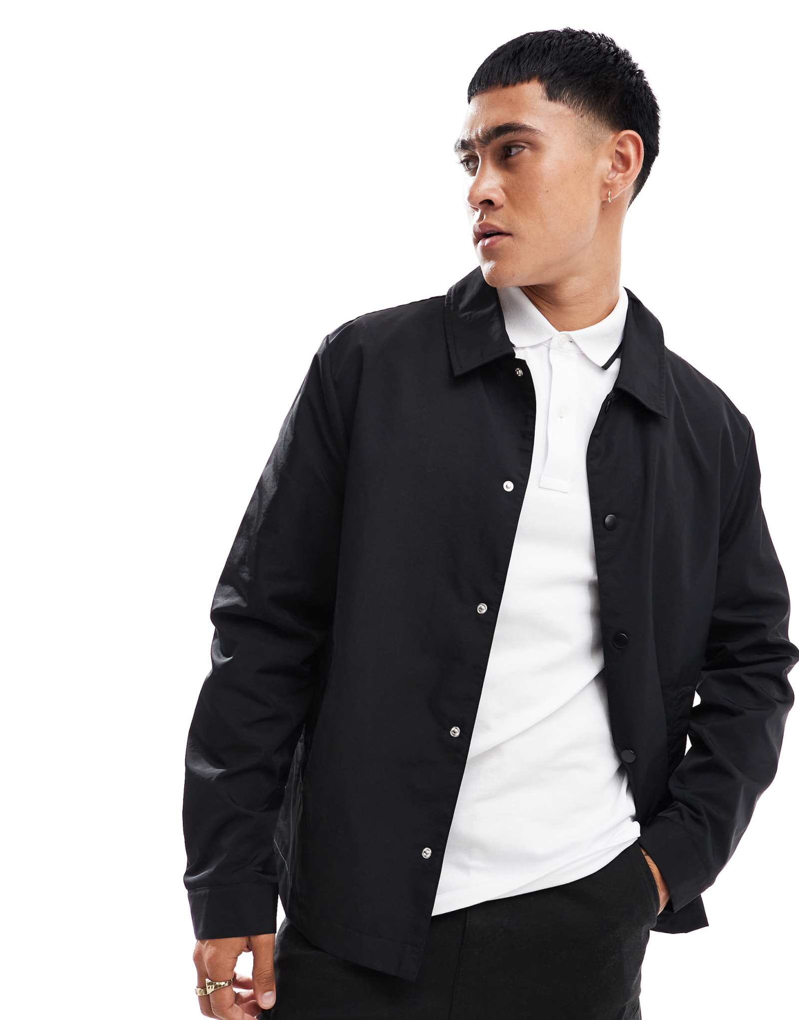 Легкая куртка harrington от ASOS DESIGN черного цвета