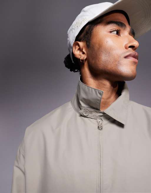 ASOS DESIGN lightweight Harrington jacket in mushroom, 3 of 4