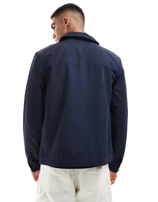 ASOS DESIGN lightweight harrington jacket in navy ASOS