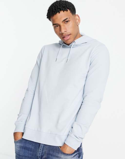 ASOS DESIGN lightweight hoodie in light blue | ASOS